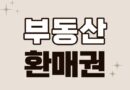 부동산 환매권 특약 매매계약과 동시 부동산 최대 5년 동산 3년